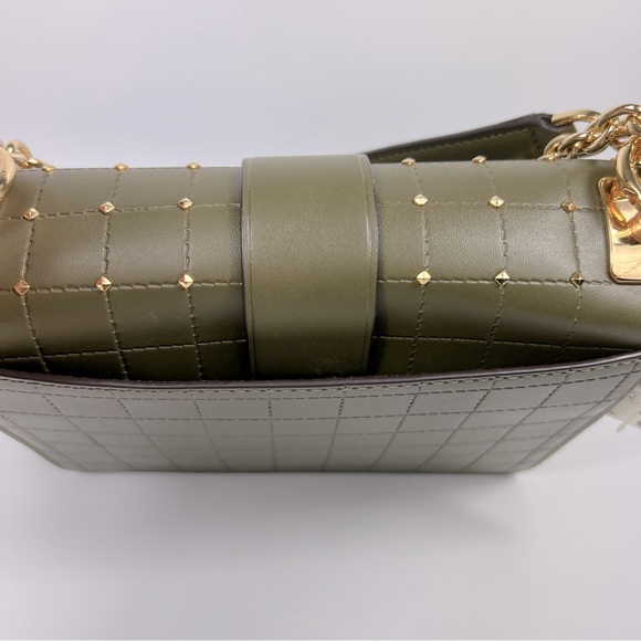 Michael Kors Olive Green Convertible Crossbody Shoulder Chain Bag NWT - Picture 10 of 14